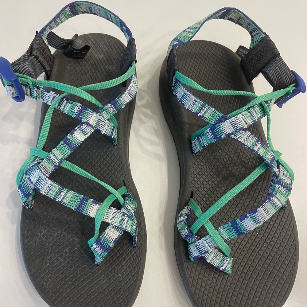 Woman’s Chaco Hiking Sandals green and blue size 11 - Picture 10 of 10